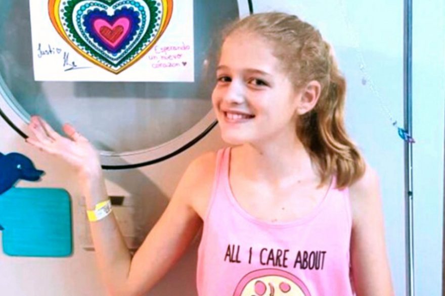 Justina Lo Cane falleció en 2017, tras haber permanecido durante cuatro meses en lista de espera por un trasplante de corazón.