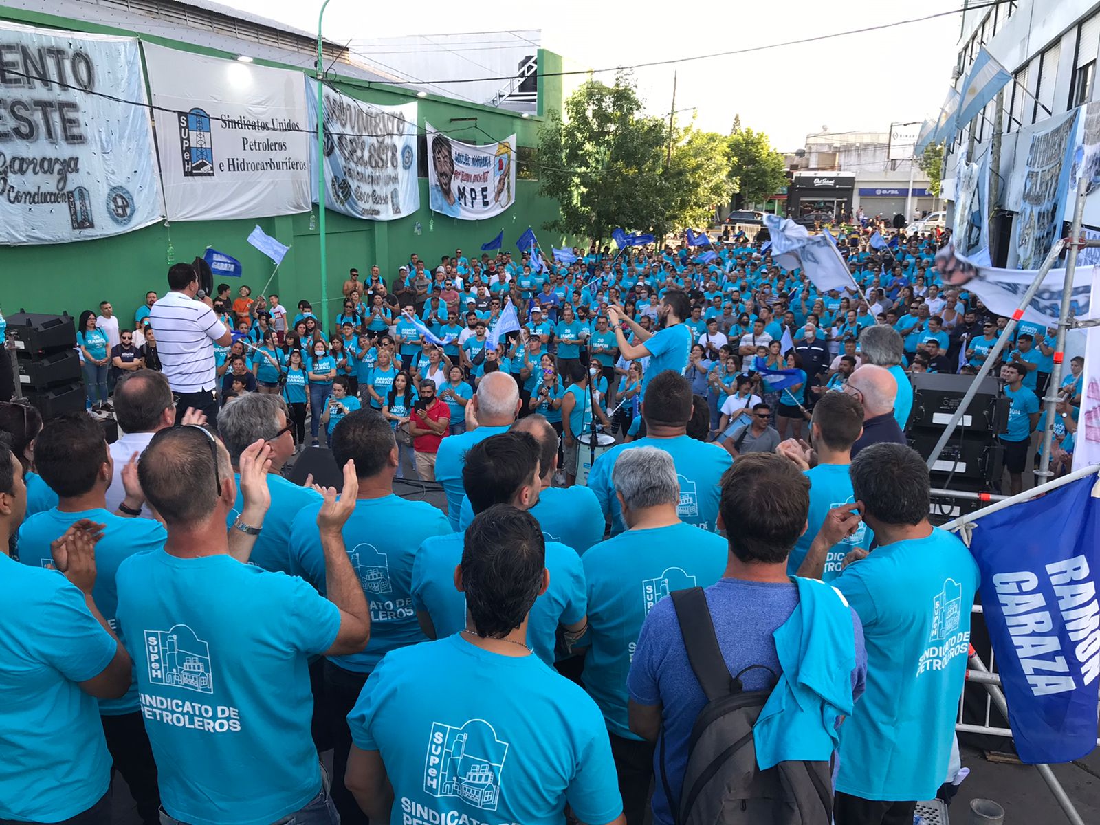 Garaza le habló a la militancia del Movimiento Celeste.