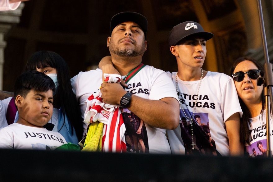 La marcha por Lucas González fue masiva.