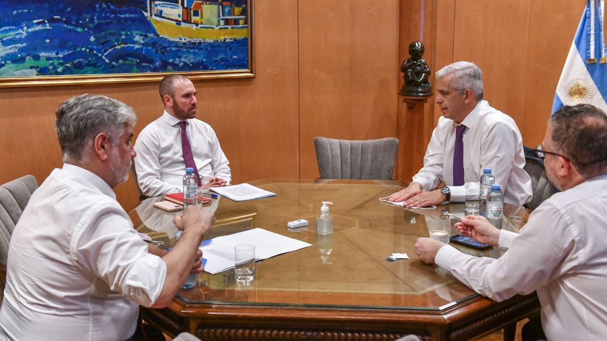 Guzmán, Kulfas, Domínguez y Feletti, reunidos en el Palacio de Hacienda