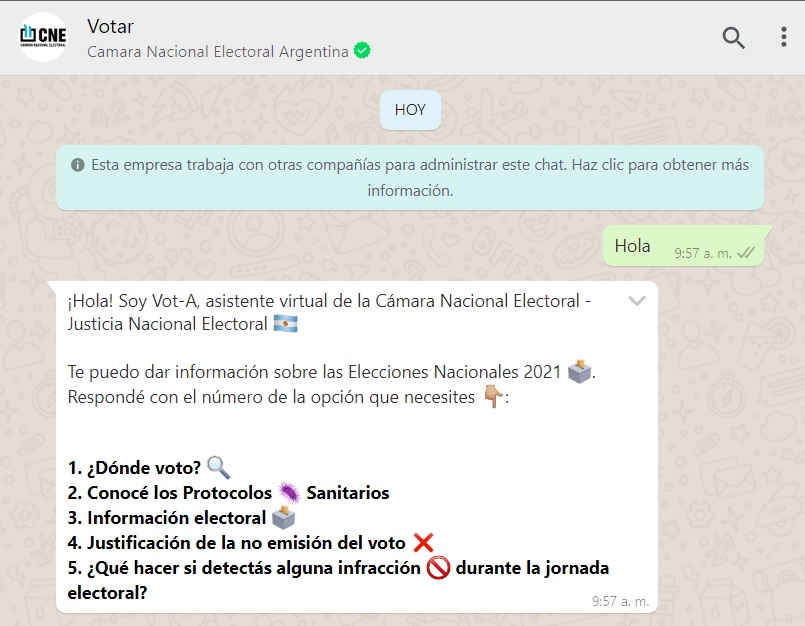 El asistente Vot-A para estas elecciones 2021. 