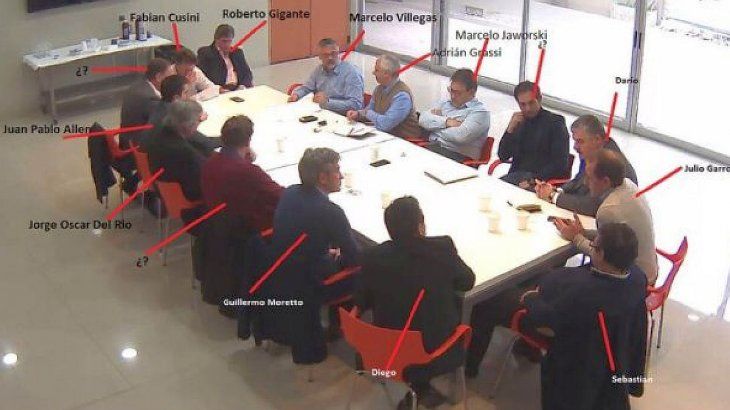 EL video que da cuenta de los encuentros que los funcionarios de Vidal y miembros de la AFI mantenían en la sede del Banco Provincia. 