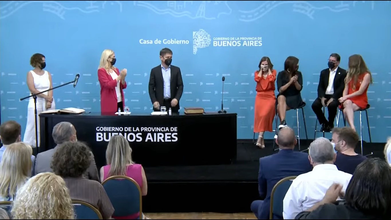 La semana pasada Axel Kicillof tomó juramento a los nuevos ministros de su Gabinete