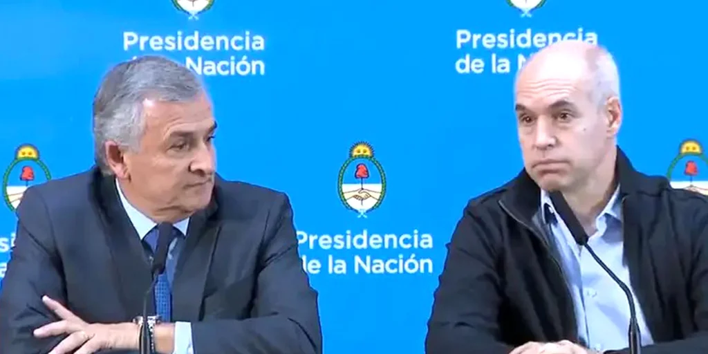 Gerardo Morales y Horacio Rodriguez Larreta, integrantes de la nueva Mesa Nacional de Juntos por el Cambio
