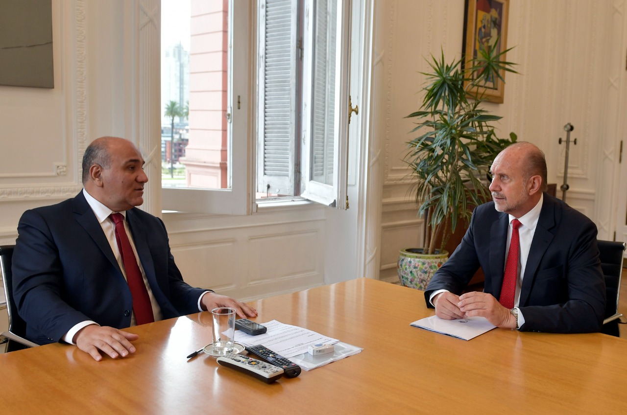 Presupuesto 2022. El jefed e Gabinete Juan Manzur se reunió con el gobernador de Santa Fe, Omar Perotti.