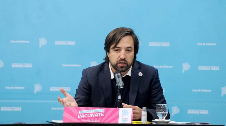 Nicolás Kreplak, ministro bonaerense de Salud a favor de la obligatoriedad de las vacunas Covid.