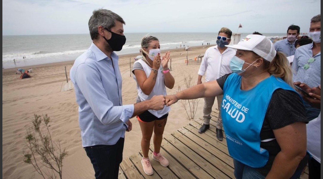 El ministro de Turismo de la Nación, Matías Lammens, recorrió el partido de La Costa. 