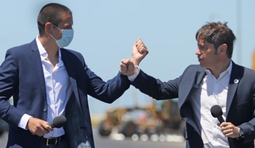 Cardozo, intendente del Partido de La Costa junto al gobernador Kicillof