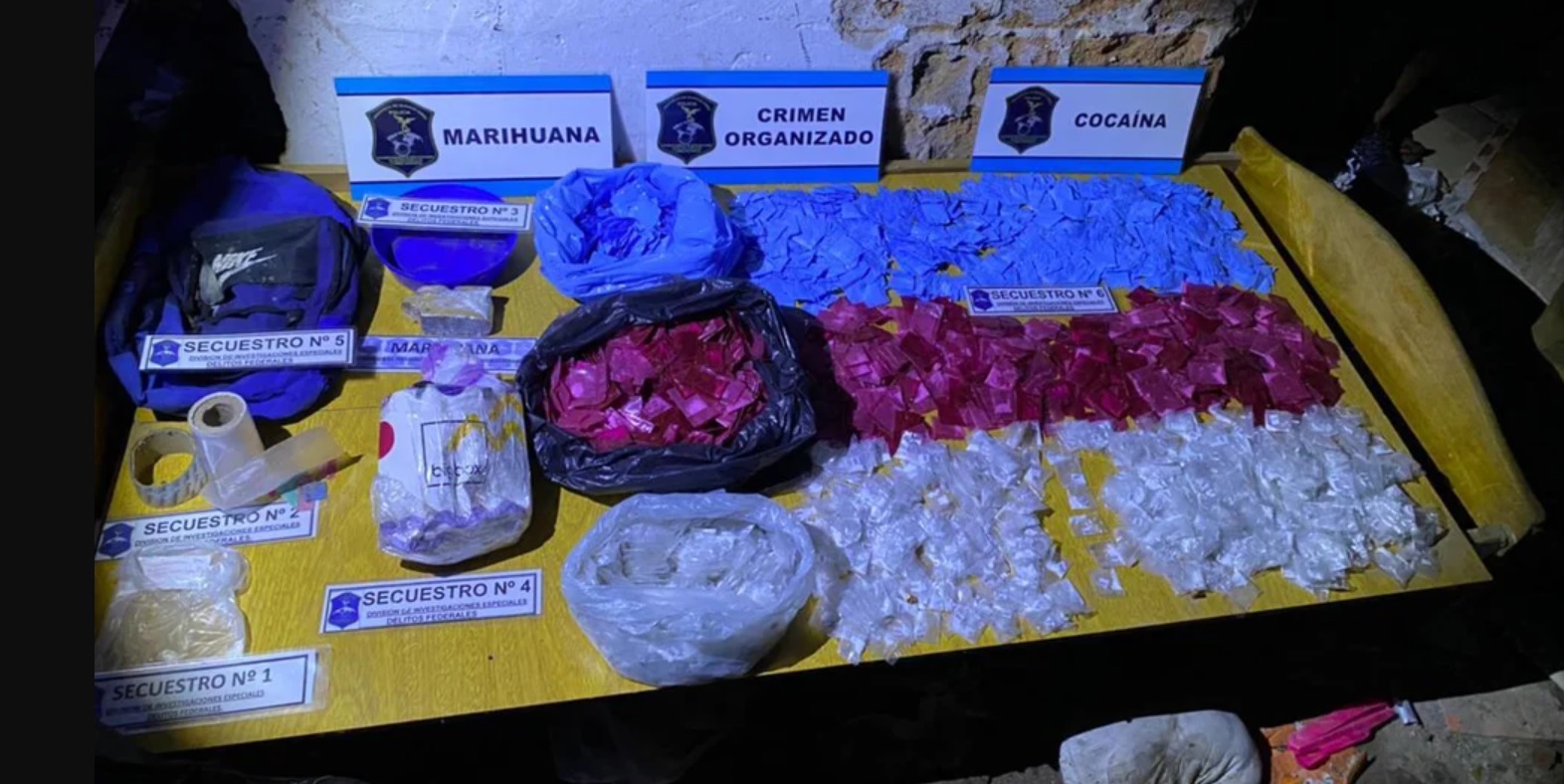 Cocaína envenenada. Parte de la droga incautada en el domicilio de El Paisa.