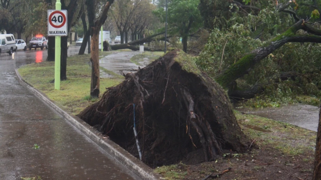 Defensa Civil le pidió a la población de Bahía Blanca que por favor no salgan de sus hogares a raíz del temporal que afecta a la región.