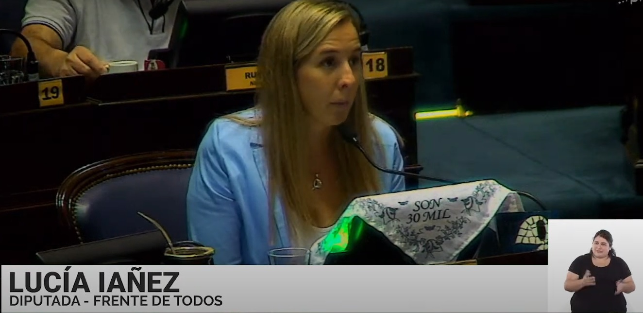 La diputada del Frente de Todos, Lucía Iañez, pidió destacar como ciudadana ilustre a la Madre de Plaza de Mayo Herenia Sánchez Viamonte