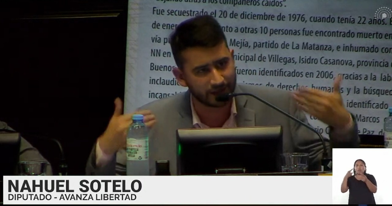 24 de marzo. El diputado libertario Nahuel Sotelo encendió el debate por el Día de la Memoria. 