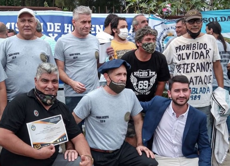 El diputado Nahuel Sotelo se reunió con los militares del copamiento a La Tablada