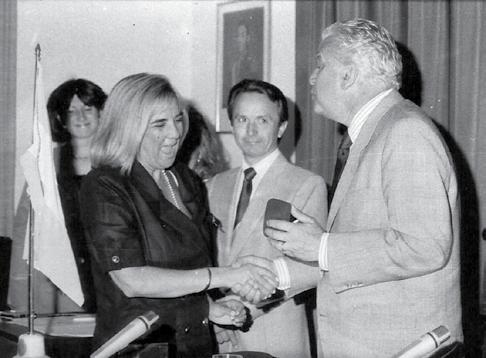 Marisa Kugler, primera intendenta mujer de la provincia de Buenos Aires. 
