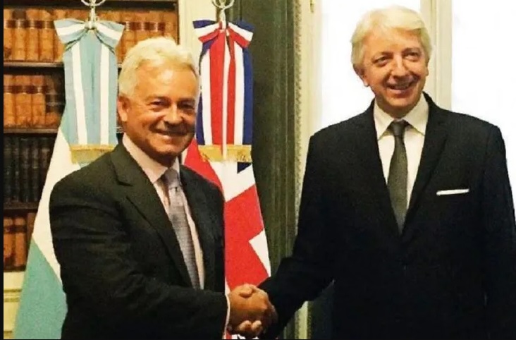 Duncan el exministro británico y Foradori, el exvicecanciller argentino en Inglaterra.