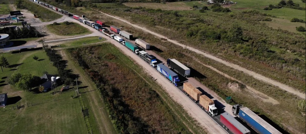 El paro de transportistas frenó durante cuatro días el traslado de la cosecha. 