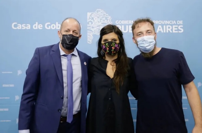 Martín Insaurralde, Daniela Vilar y Federico Otermín, los lomenses. 