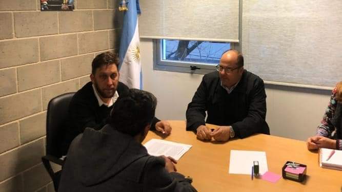 Frías estuvo acompañado del Presidente de la Autoridad del Agua, Héctor Olivera, intendente en licencia de Tordillo.