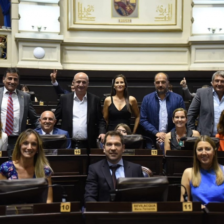 La tropa massista en la Cámara de Diputados bonaerense.