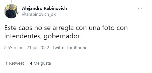 Rabinovich salió a cruzar a Kicillof tras el encuentro con intendentes PRO.