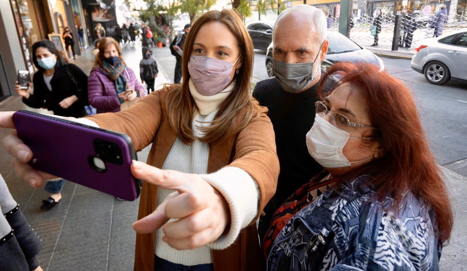 Vidal junto a Larreta en la campaña electoral 2021.