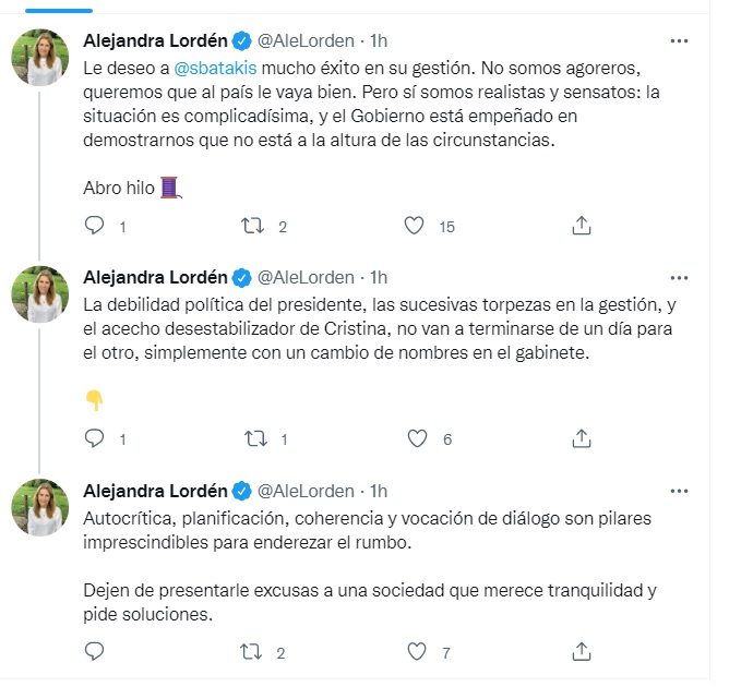 Los diputados y senadores de Juntos cuestionaron la designación de Batakis.