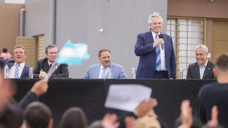 El presidente Alberto Fernández ayer estuvo en la provincia de La Rioja.
