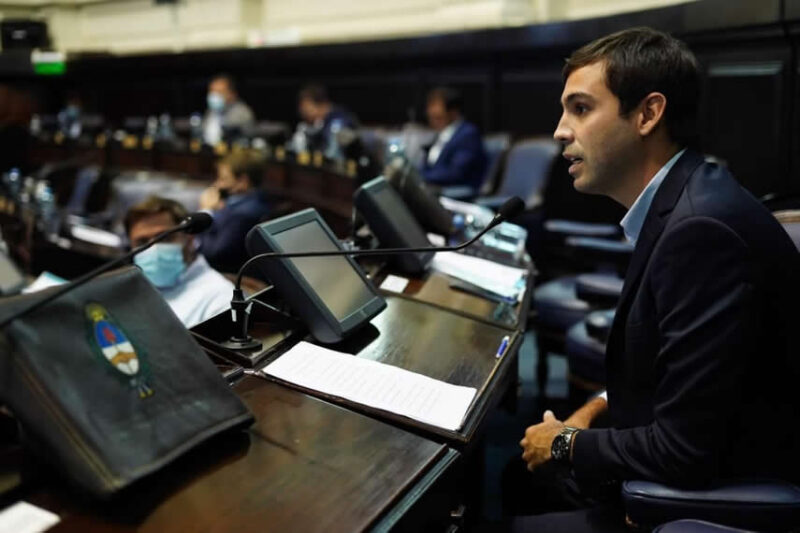 El diputado bonaerense del radicalismo, Valentín Miranda. 