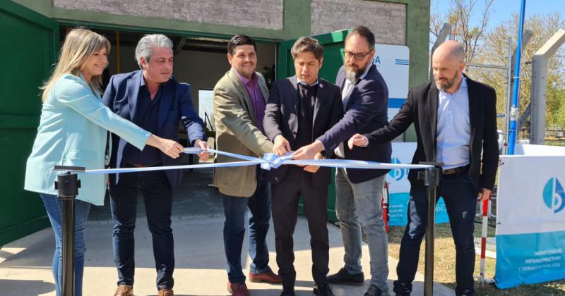 Axel Kicillof encabezó este martes la inauguración de la red de provisión de gas natural para una localidad de Pergamino.