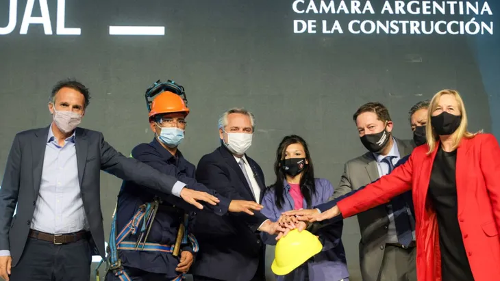 El presidente Alberto Fernández participó el año pasado de la convención de la Cámara Argentina de la Construcción (Camarco).