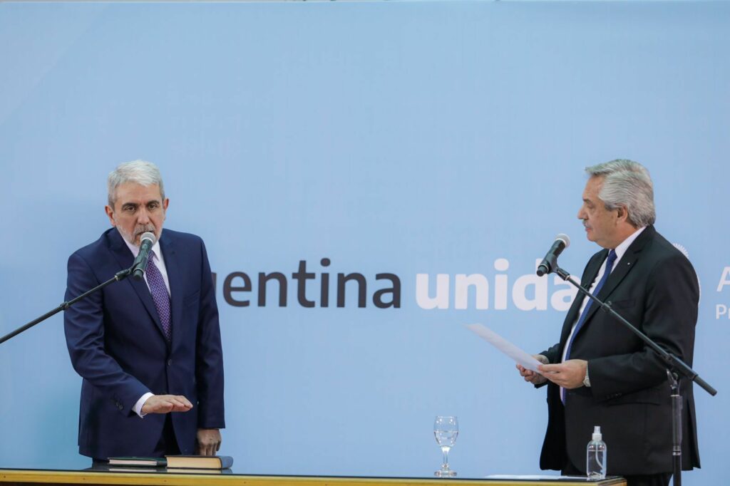 El ministro de Seguridad de la Nación, Aníbal Fernández, apoyó al presidente Alberto Fernández.