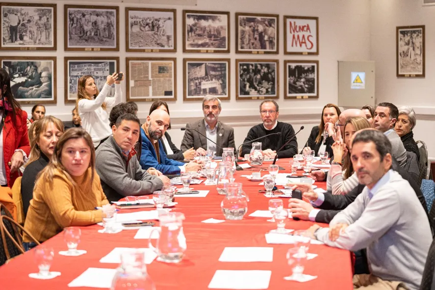 Una de los plenarios conjuntos de comisiones por la ley de alcohol cero en el Senado bonaerese.