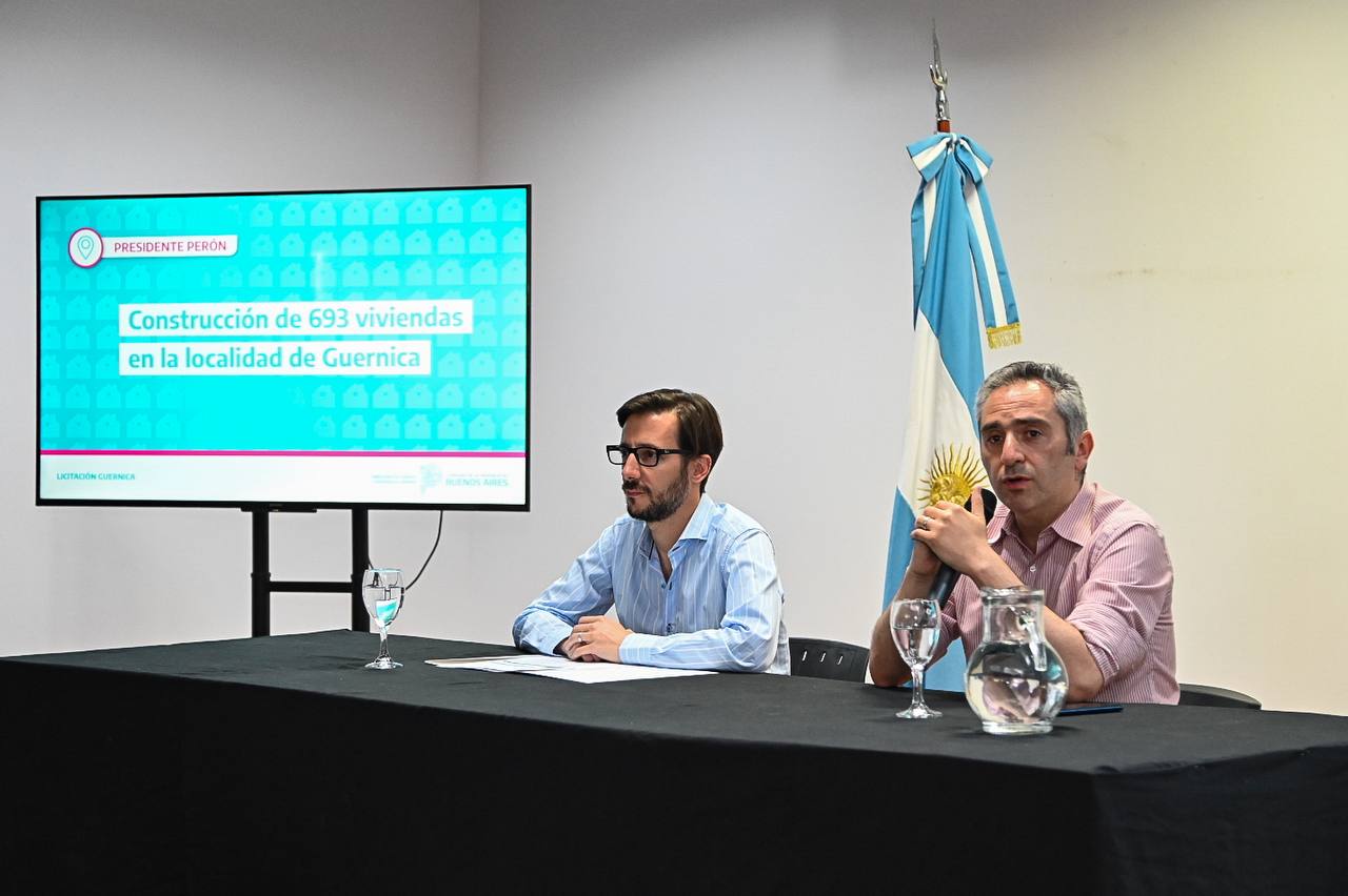 El Gobierno bonaerense informó que avanza en la construcción de viviendas en el predio de la toma de Guernica.