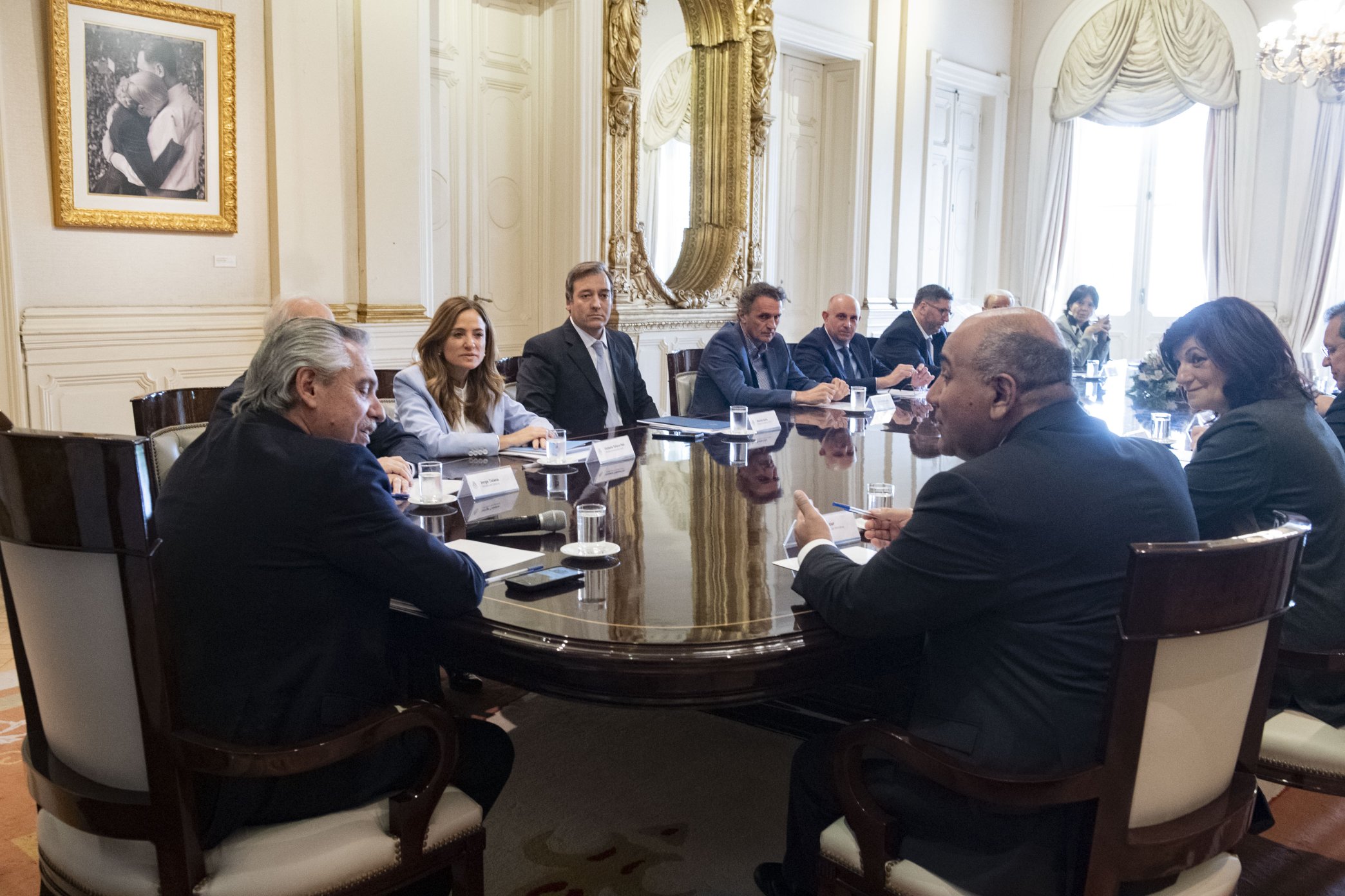 El jefe de Gabinete, Juan Manzur, encabezó la última reunión de ministros con el presidente Alberto Fernández.
