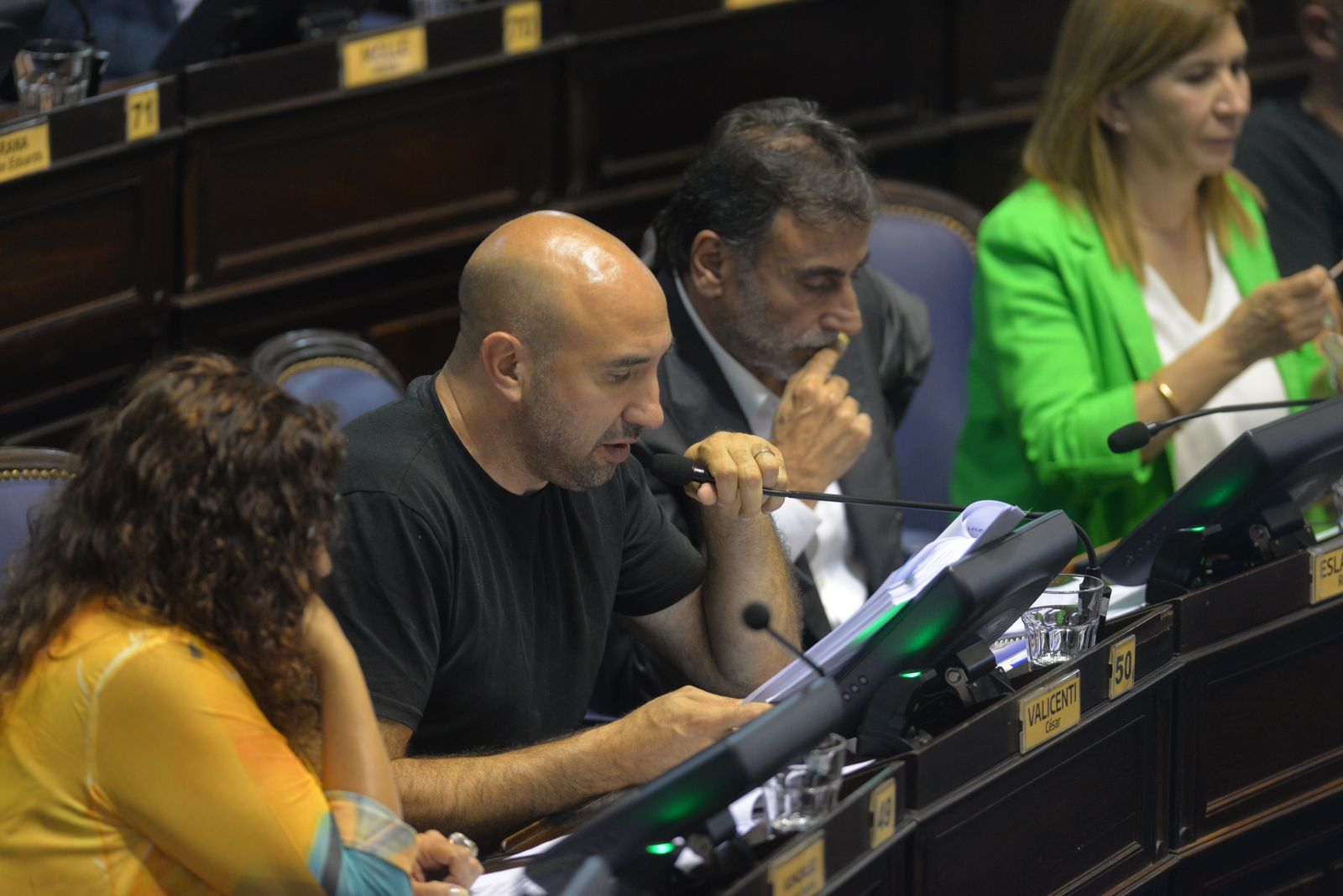 El jefe de la bancada del Frente de Todos en Diputados, el camporista César Valicenti.