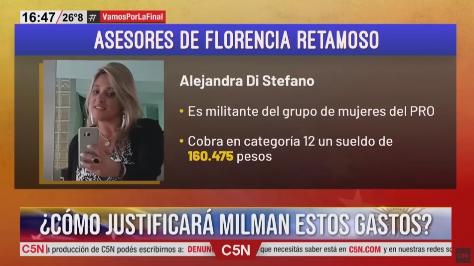 Alejandra Di Stefano otra de las supuestas asesoras de Ratamoso.