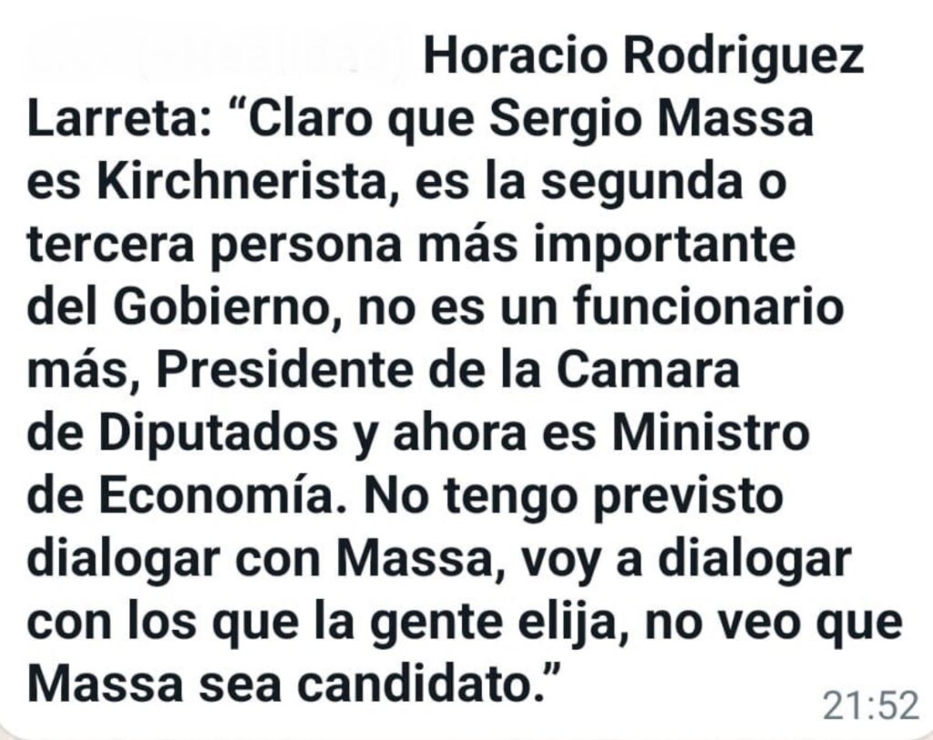 Larreta viene levantando la puntería contra Sergio Massa. 