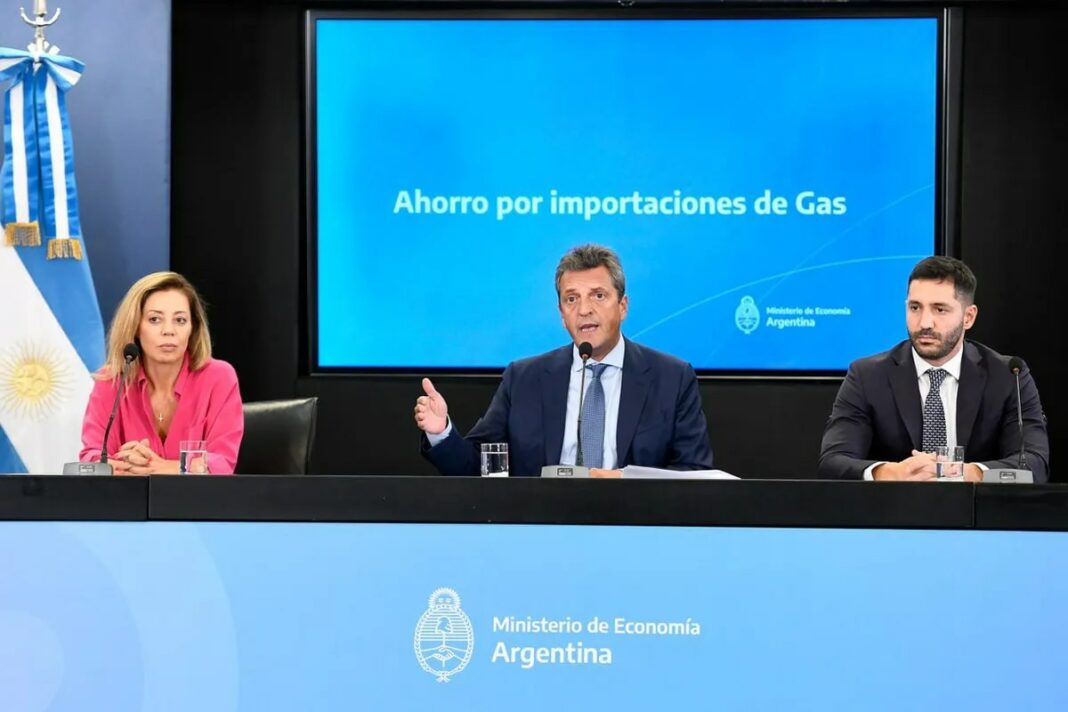 Sergio Massa anunció el ahorro de USD 2.100 millones en la compra de gas natural licuado (GNL) para 2023.