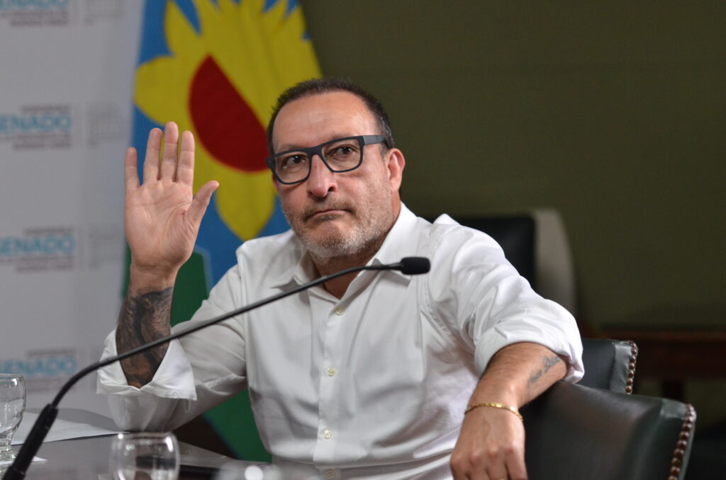 El vicepresidente Primero de la Cámara Alta, el senador del Frente de Todos Luis Vivona.