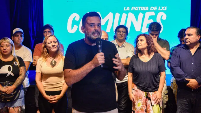 Daniel Menéndez, en el lanzamiento de La Patria de los Comunes.