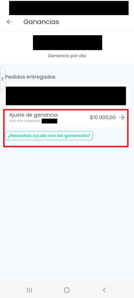 La recompensa de Rappi se materializó mediante el concepto "ajuste de ganancia" por $10 mil.