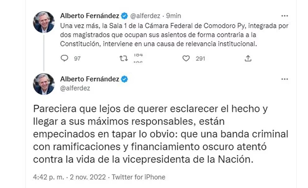Un juez de Comodoro Py presentó una denuncia millonaria contra Alberto Fernández