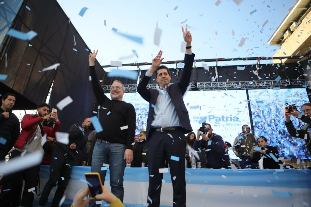 Wado de Pedro en el acto del jueves en Morón. 