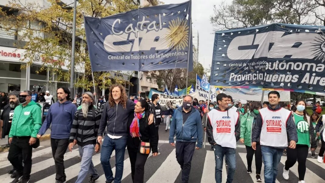 Los gremios y organizaciones sociales agrupadas en la CTA Autónoma se movilizarán a Plaza de Mayo este mediodía.