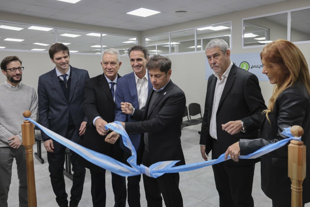 Axel Kicillof esta tarde en la inauguración de obras en el Polo Judicial de Avellaneda-Lanús