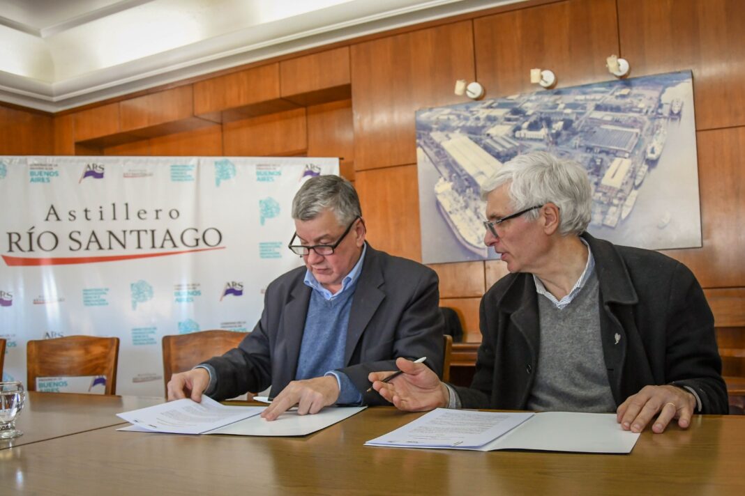 El Astillero Río Santiago y VENG firmaron un convenio para recuperar el banco de ensayos de motores que opera en el Centro Espacial Punta Indio.