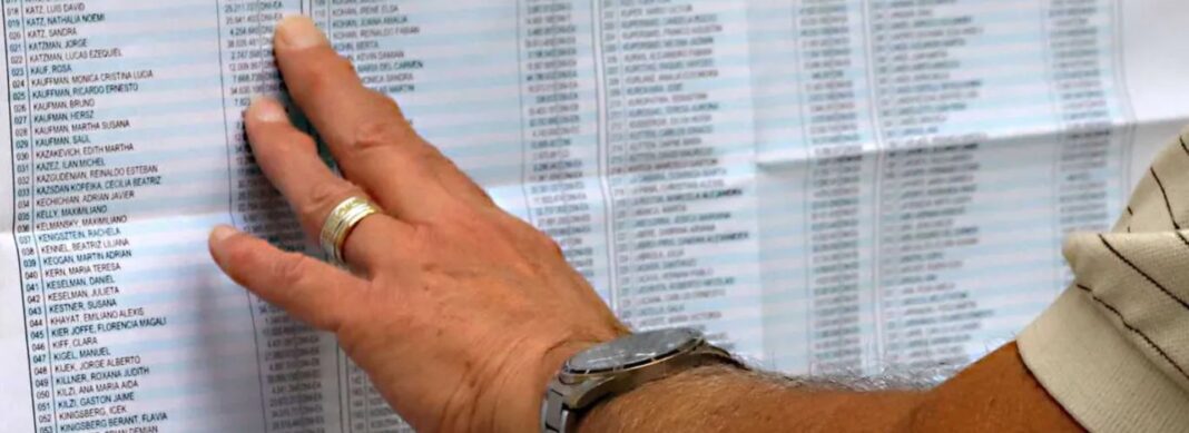 La Cámara Nacional Electoral publicó el padrón definitivo que se utilizará para las elecciones del próximo domingo.