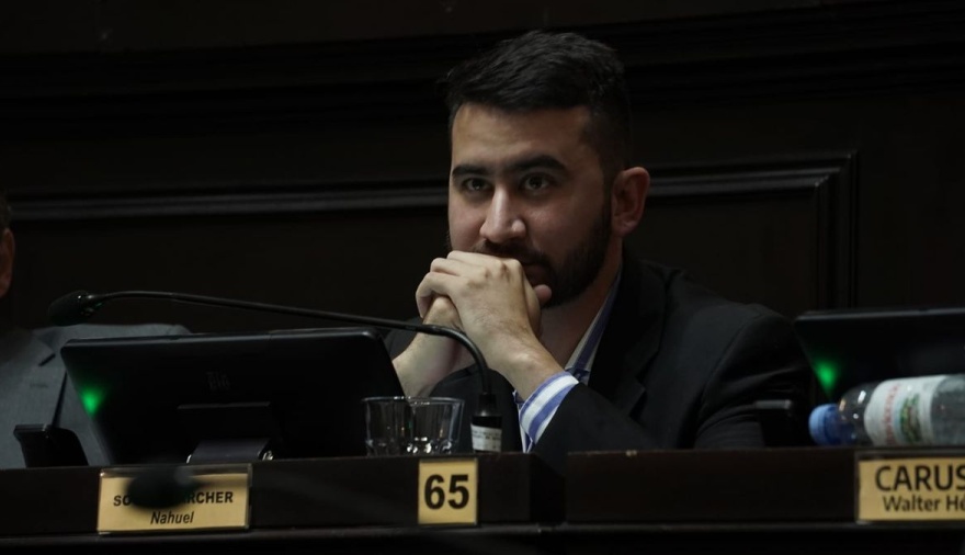 El jefe de la bancada libertaria en la Legislatura bonaerense, Nahuel Sotelo.