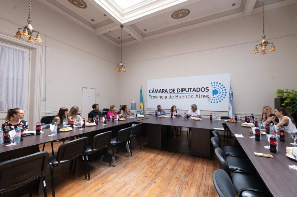La mesa de trabajo entre el ministro Walter Correa y los diputados bonaerenses. 