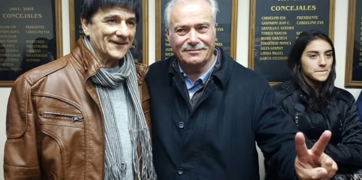 El "Chinchu" Gasparini y José Luis Horna, ex intendente e exinterino de Roque Pérez.